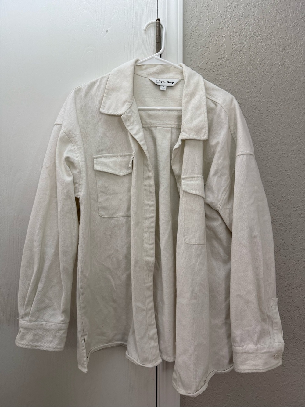 The Drop White Denim Jacket